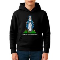 Funny Religious I Tread Where I Please Mary Versus Tread On Me Snake Kids Hoodie