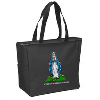 Funny Religious I Tread Where I Please Mary Versus Tread On Me Snake Zip Tote Bag