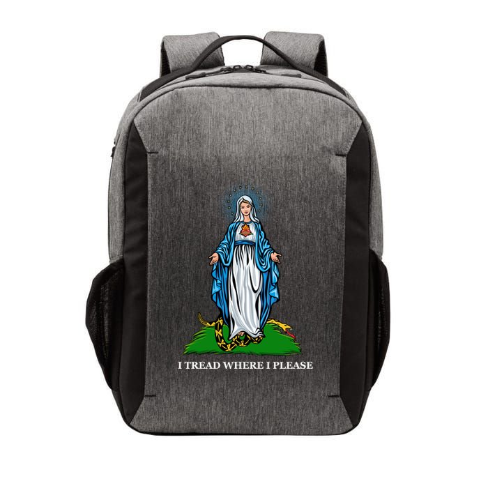 Funny Religious I Tread Where I Please Mary Versus Tread On Me Snake Vector Backpack