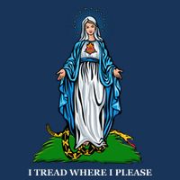 Funny Religious I Tread Where I Please Mary Versus Tread On Me Snake Infant Baby Jersey Bodysuit