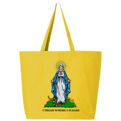 Funny Religious I Tread Where I Please Mary Versus Tread On Me Snake 25L Jumbo Tote