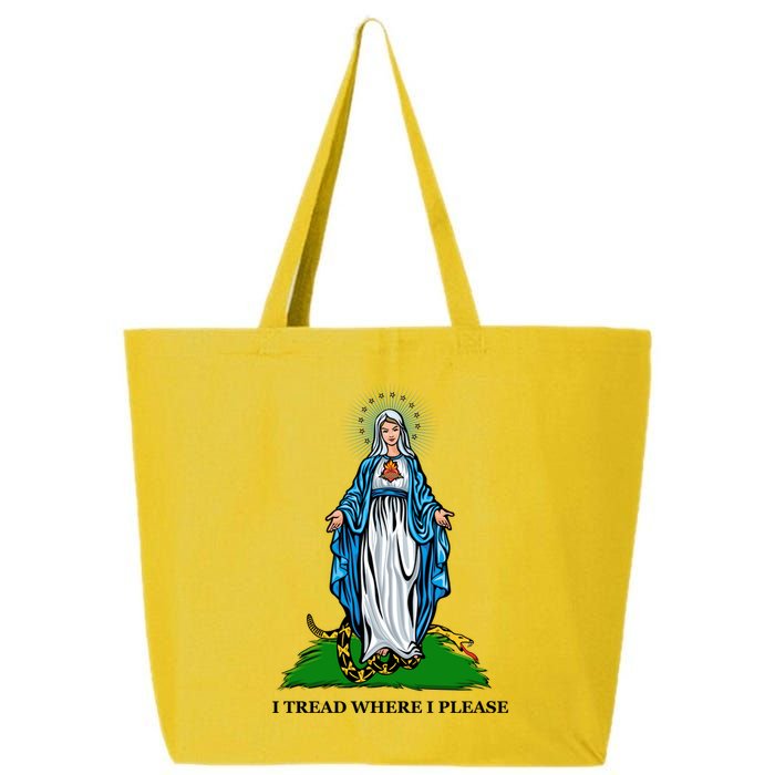 Funny Religious I Tread Where I Please Mary Versus Tread On Me Snake 25L Jumbo Tote