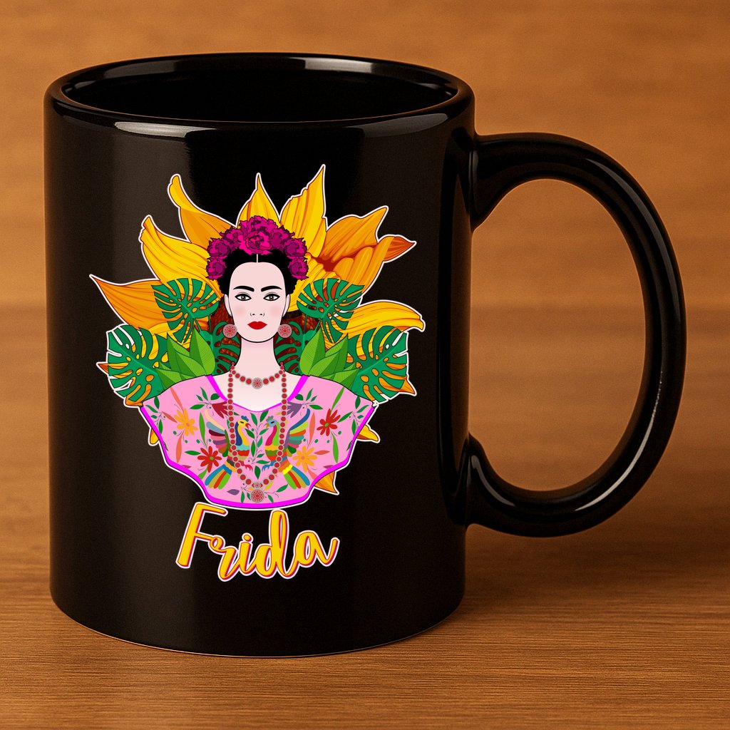 Frida Kahlo 11oz C Handle Ceramic Mug