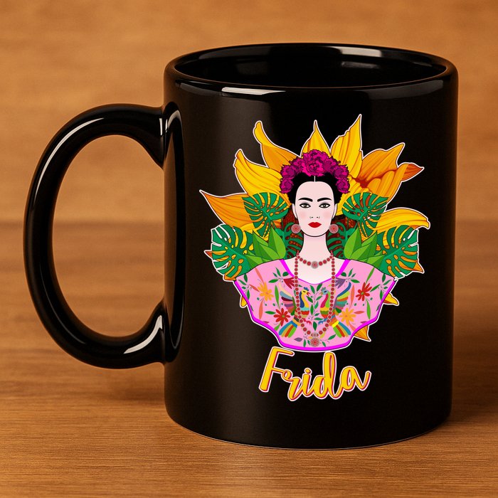 Frida Kahlo 11oz C Handle Ceramic Mug