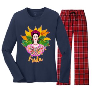 Frida Kahlo Women's Long Sleeve Flannel Pajama Set 