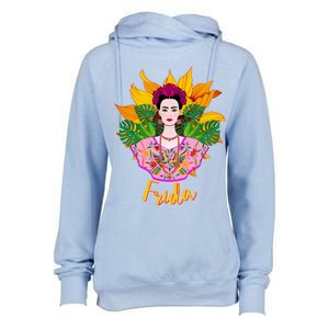 Frida Kahlo Womens Funnel Neck Pullover Hood