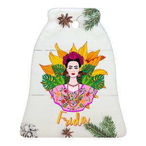 Frida Kahlo Ceramic Bell Ornament