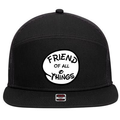 Friend of all Things 7 Panel Mesh Trucker Snapback Hat