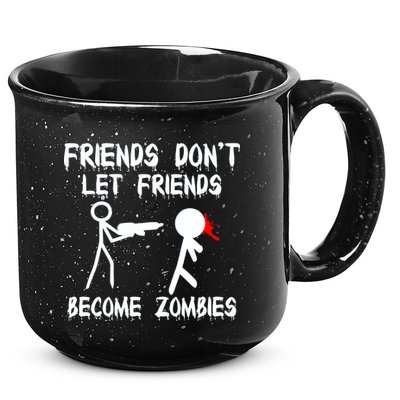Friends Don't Let Friends Become Zombies 15oz Campfire Ceramic Mug