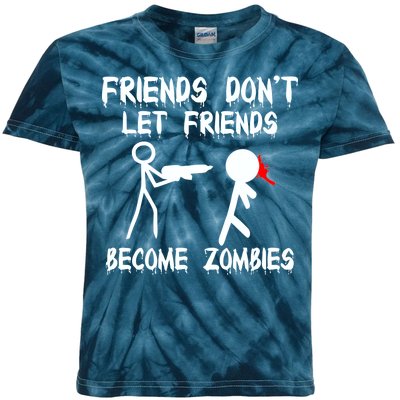 Friends Don't Let Friends Become Zombies Kids Tie-Dye T-Shirt