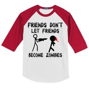 Friends Don't Let Friends Become Zombies Kids Colorblock Raglan Jersey