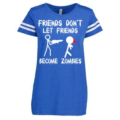 Friends Don't Let Friends Become Zombies Enza Ladies Jersey Football T-Shirt