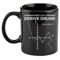 Friends Don't Let Friends Derive Drunk 11oz C Handle Ceramic Mug