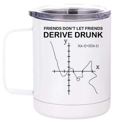 Friends Don't Let Friends Derive Drunk 12 oz Stainless Steel Tumbler Cup