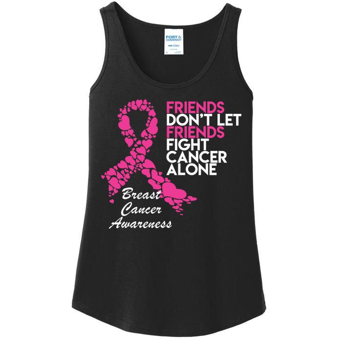 Friends Don't let Friends Fight Breast Cancer Alone Ladies Essential Tank