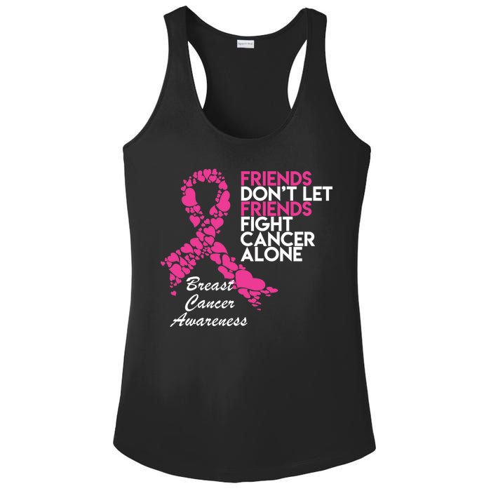 Friends Don't let Friends Fight Breast Cancer Alone Ladies PosiCharge Competitor Racerback Tank