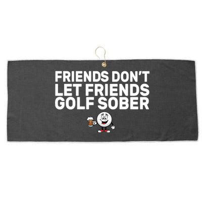 Friends Don't Let Friends Golf Sober Large Microfiber Waffle Golf Towel