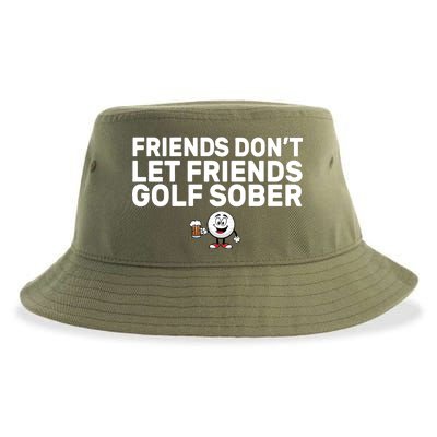 Friends Don't Let Friends Golf Sober Sustainable Bucket Hat