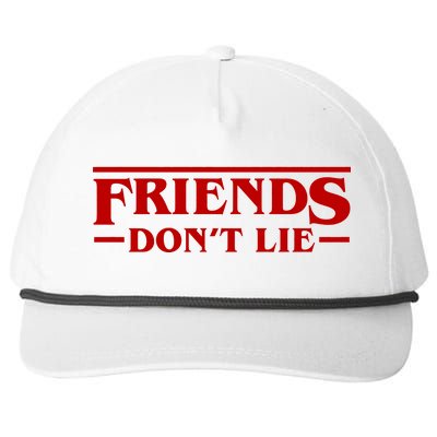 Friends Dont Lie Snapback Five-Panel Rope Hat