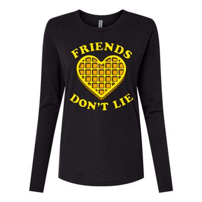 Friends Dont Lie Waffle Heart Womens Cotton Relaxed Long Sleeve T-Shirt