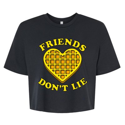 Friends Dont Lie Waffle Heart Bella+Canvas Jersey Crop Tee