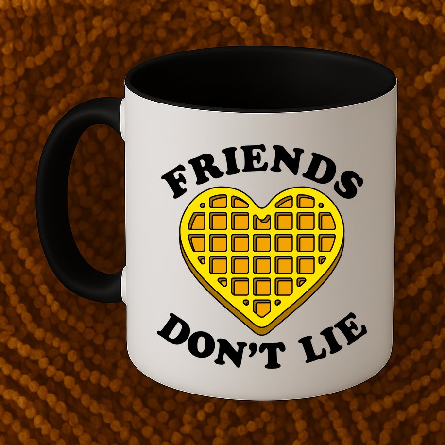 Friends Dont Lie Waffle Heart Mug