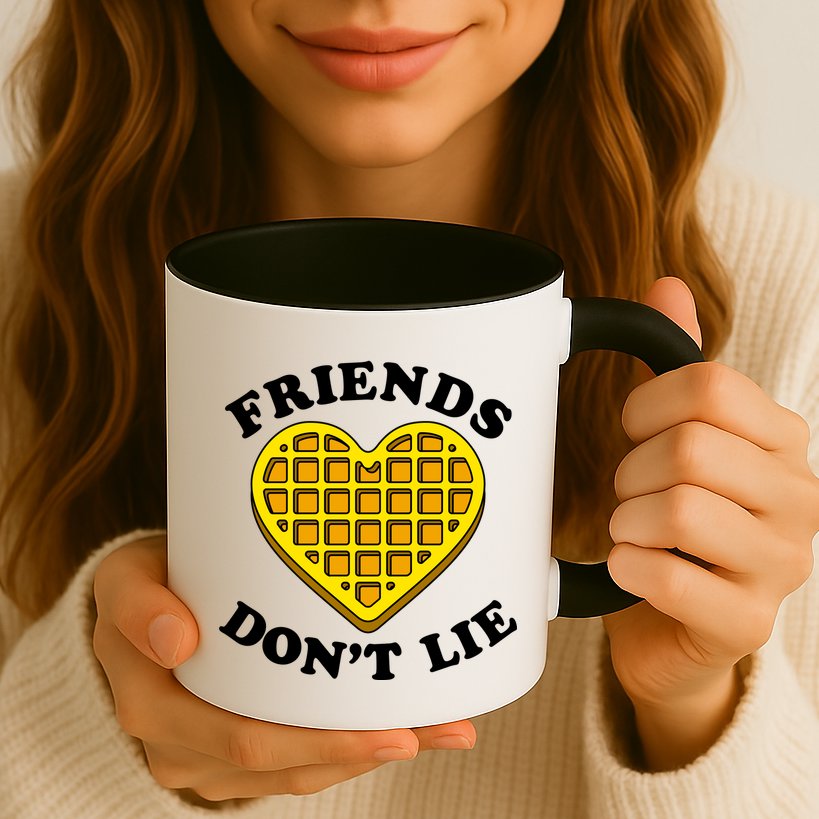 Friends Dont Lie Waffle Heart Mug