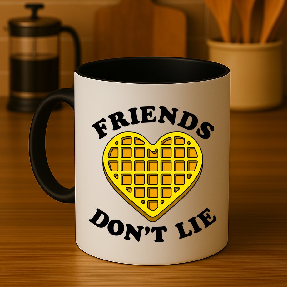 Friends Dont Lie Waffle Heart Mug