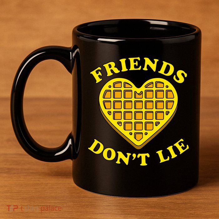 Friends Dont Lie Waffle Heart 11oz C Handle Ceramic Mug