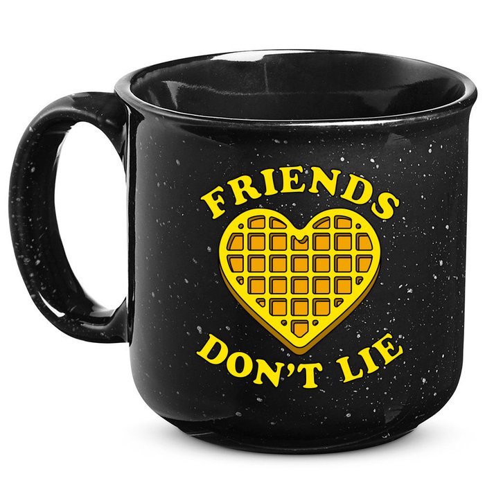 Friends Dont Lie Waffle Heart 15oz Campfire Ceramic Mug