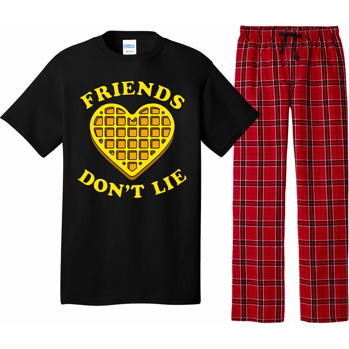 Friends Dont Lie Waffle Heart Pajama Set