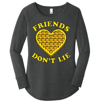 Friends Dont Lie Waffle Heart Women's Perfect Tri Tunic Long Sleeve Shirt