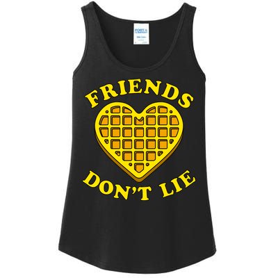 Friends Dont Lie Waffle Heart Ladies Essential Tank