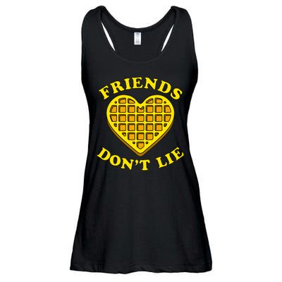 Friends Dont Lie Waffle Heart Ladies Essential Flowy Tank