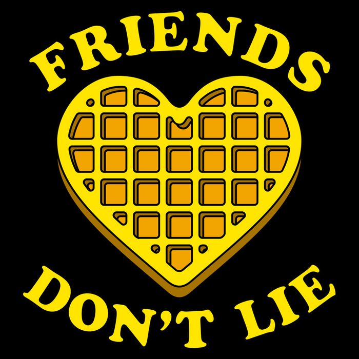 Friends Dont Lie Waffle Heart 16 in Basic Backpack