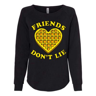 Friends Dont Lie Waffle Heart Womens California Wash Sweatshirt