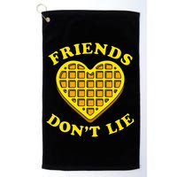 Friends Dont Lie Waffle Heart Golf Towel