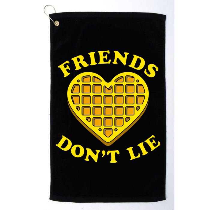 Friends Dont Lie Waffle Heart Golf Towel