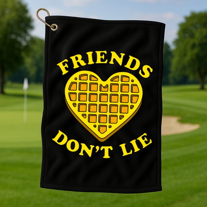 Friends Dont Lie Waffle Heart Golf Towel