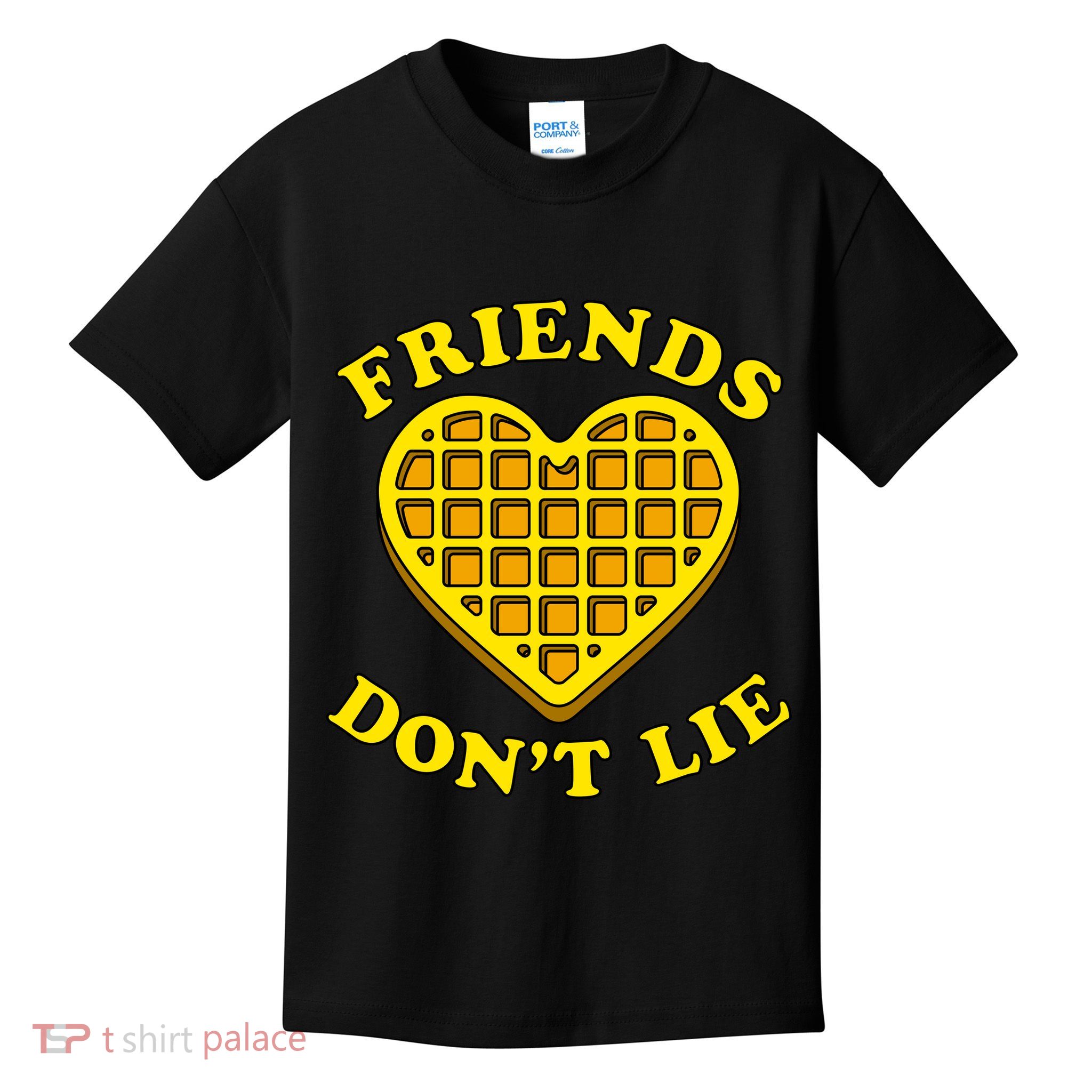 Friends Dont Lie Waffle Heart Kids T-Shirt