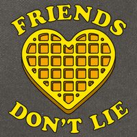 Friends Dont Lie Waffle Heart Cotton Canvas Backpack
