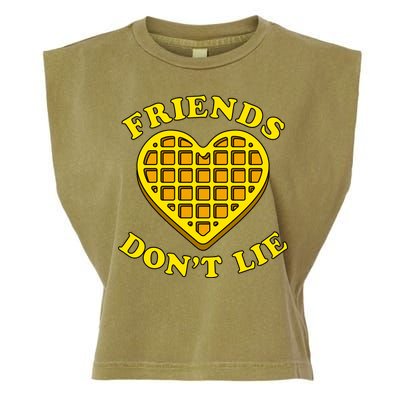 Friends Dont Lie Waffle Heart Garment-Dyed Women's Muscle Tee