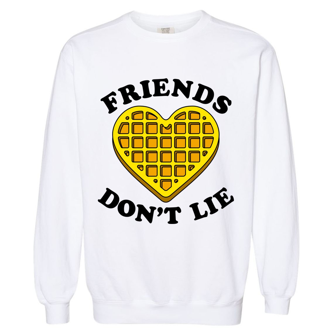 Friends Dont Lie Waffle Heart Garment-Dyed Sweatshirt