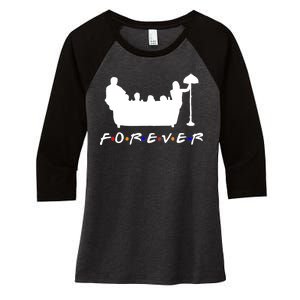 Friends Forever Women's Tri-Blend 3/4-Sleeve Raglan Shirt