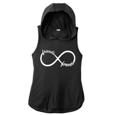 Friends Forever Infinity Symbol Ladies PosiCharge Tri-Blend Wicking Draft Hoodie Tank