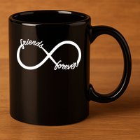 Friends Forever Infinity Symbol 11oz C Handle Ceramic Mug