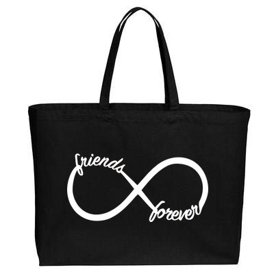 Friends Forever Infinity Symbol Cotton Canvas Jumbo Tote