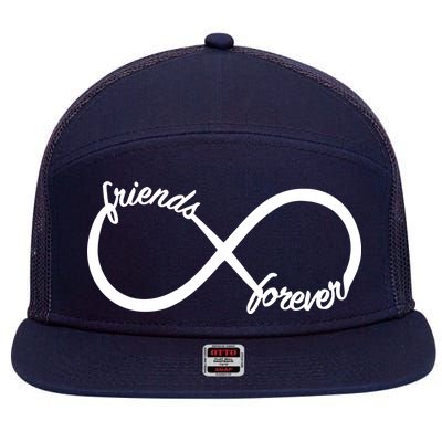 Friends Forever Infinity Symbol 7 Panel Mesh Trucker Snapback Hat