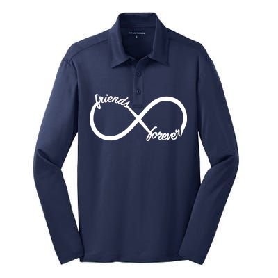 Friends Forever Infinity Symbol Silk Touch Performance Long Sleeve Polo