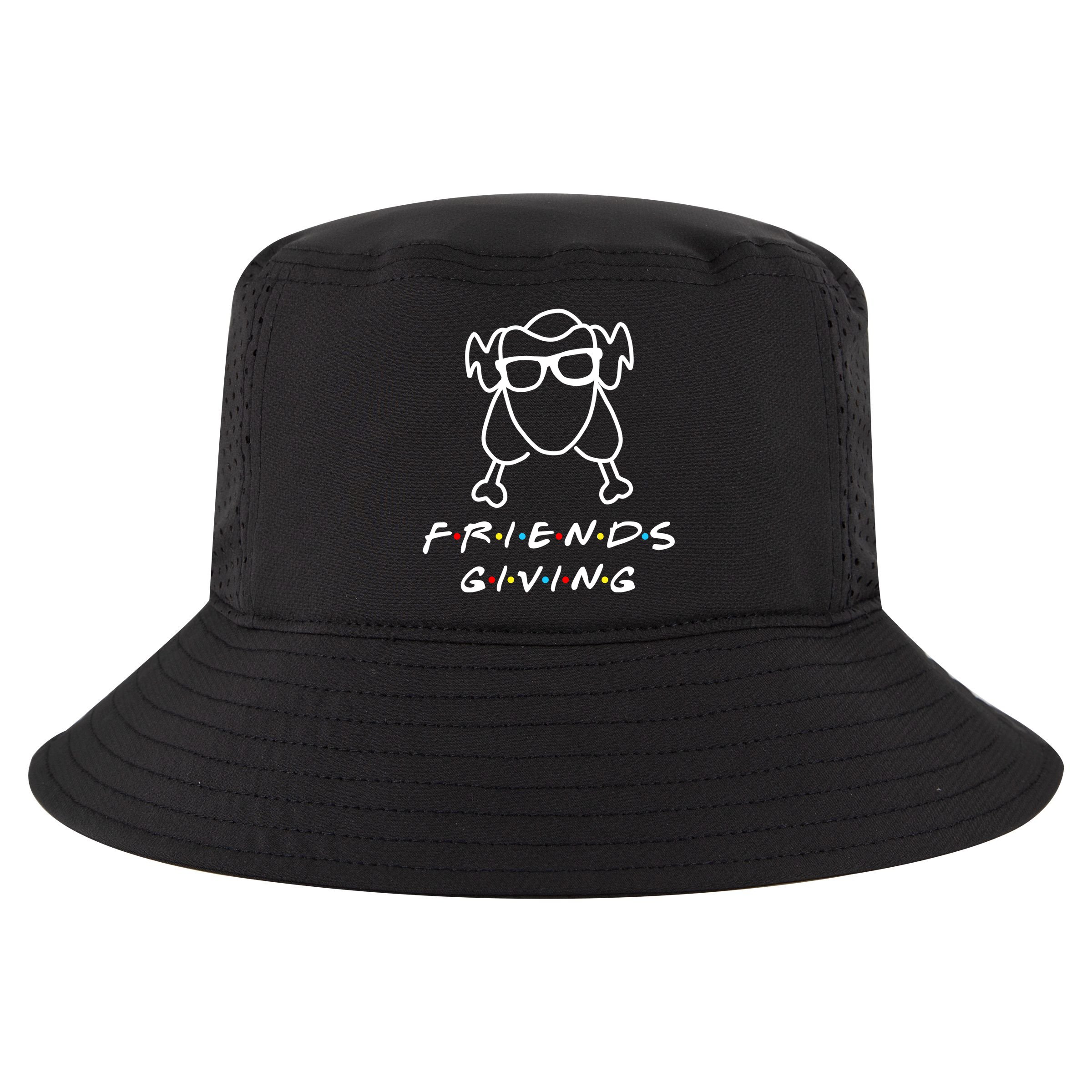 Friends Giving Funny Thanksgiving Cool Comfort Performance Bucket Hat